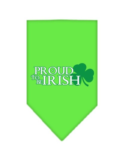 Proud to be Irish Screen Print Bandana Lime Green Large