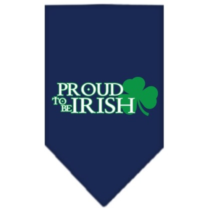 Proud to be Irish Screen Print Bandana Navy Blue large