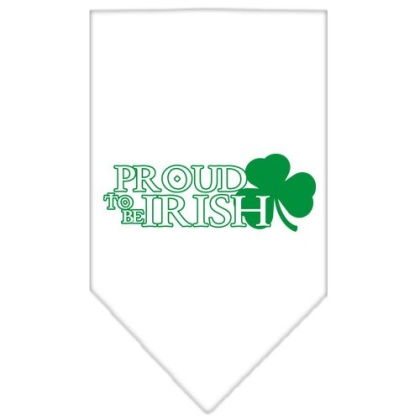 Proud to be Irish Screen Print Bandana White Large