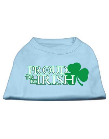 Proud to be Irish Screen Print Shirt Baby Blue Lg