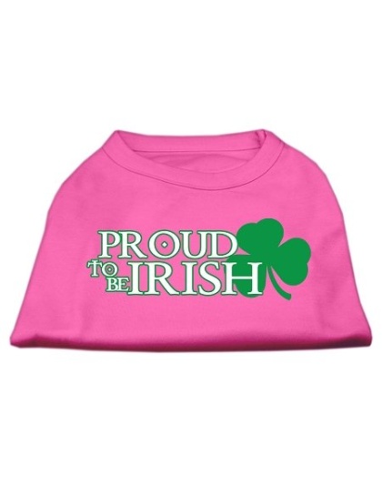 Proud to be Irish Screen Print Shirt Bright Pink Lg