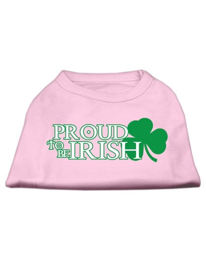 Proud to be Irish Screen Print Shirt Light Pink Lg