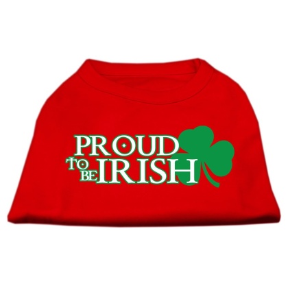 Proud to be Irish Screen Print Shirt Red Lg