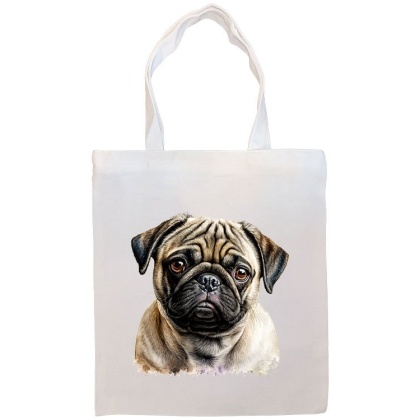 Pug Canvas Tote Bag Style1