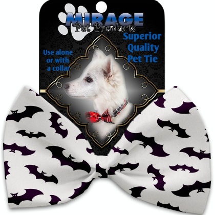 Purple Bats Pet Bow Tie