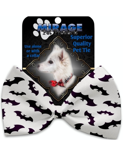 Purple Bats Pet Bow Tie Collar Accessory with Velcro