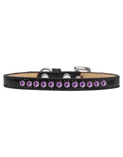 Purple Crystal Size 10 Black Puppy Ice Cream Collar
