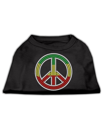 Rasta Peace Sign Shirts Black L