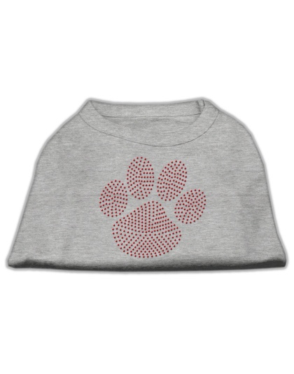 Red Paw Rhinestud Shirts Grey L