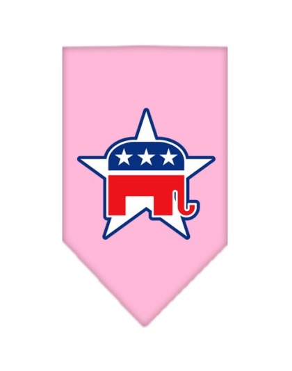 Republican Screen Print Bandana Light Pink Large