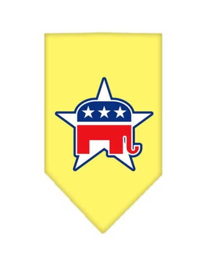 Republican Screen Print Bandana Yellow Large