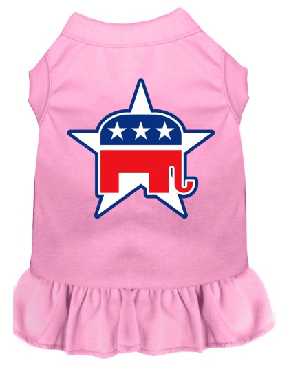 Republican Screen Print Dress Light Pink 4X (22)