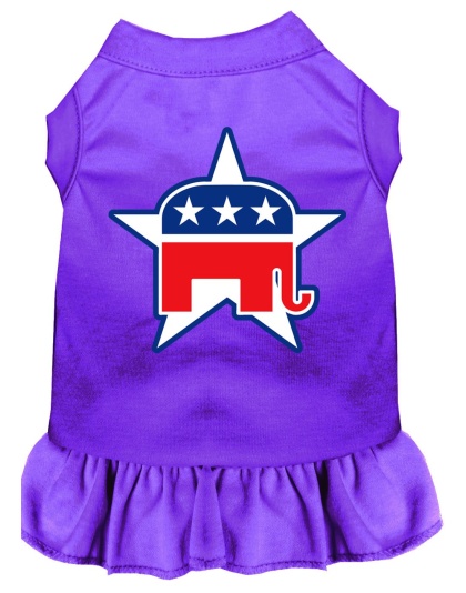 Republican Screen Print Dress Purple 4X (22)