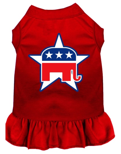 Republican Screen Print Dress Red 4X (22)