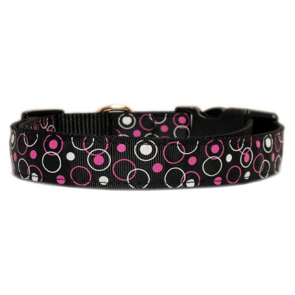 Retro Nylon Ribbon Collar Black Large