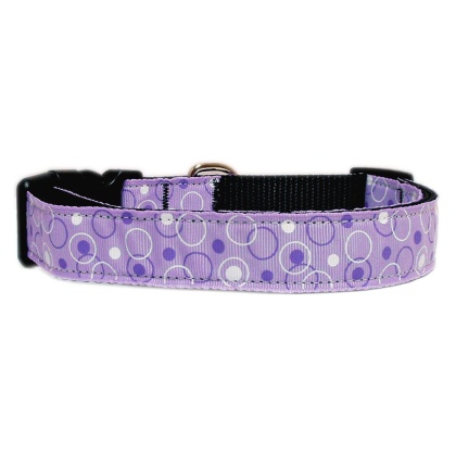 Retro Nylon Ribbon Collar Lavender Large