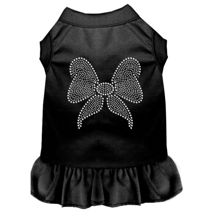 Rhinestone Bow Dress Black 4X