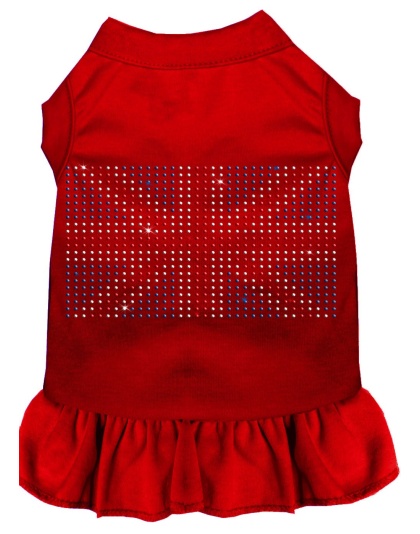 Rhinestone British Flag Dress Red 4X