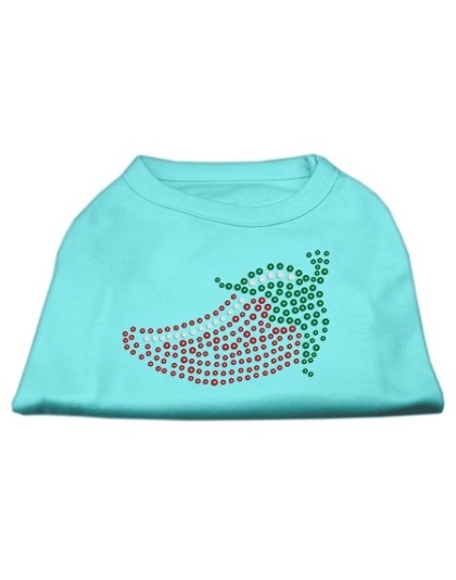 Rhinestone Chili Pepper Shirts Aqua L