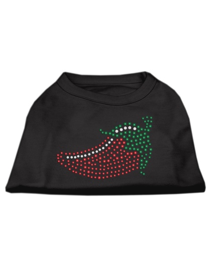 Rhinestone Chili Pepper Shirts Black L