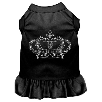 Rhinestone Crown Dress Black 4X