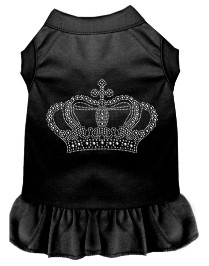 Rhinestone Crown Dress Black 4X