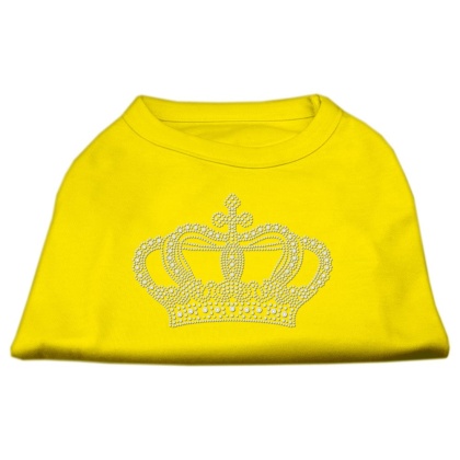 Rhinestone Crown Shirts Yellow Lg