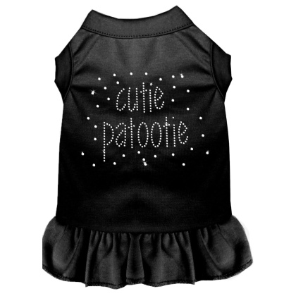 Rhinestone Cutie Patootie Dress Black 4X