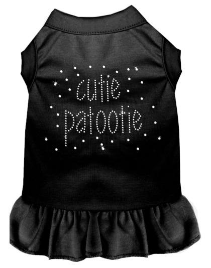 Rhinestone Cutie Patootie Dress Black 4X