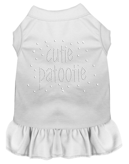 Rhinestone Cutie Patootie Dress White 4X