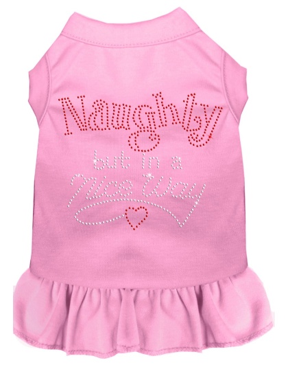Rhinestone Naughty but in a nice way Dress Light Pink 4X