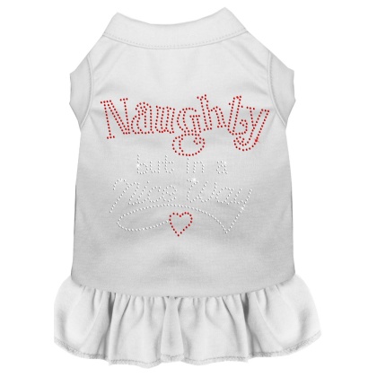 Rhinestone Naughty but in a nice way Dress White 4X