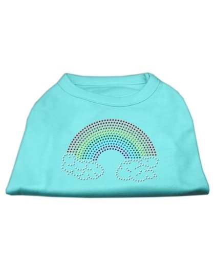 Rhinestone Rainbow Shirts Aqua L