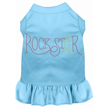 Rhinestone RockStar Dress Baby Blue 4X