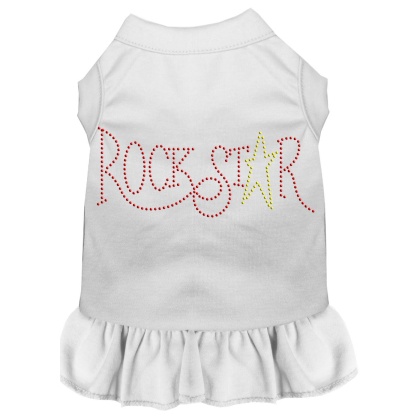 Rhinestone RockStar Dress White 4X