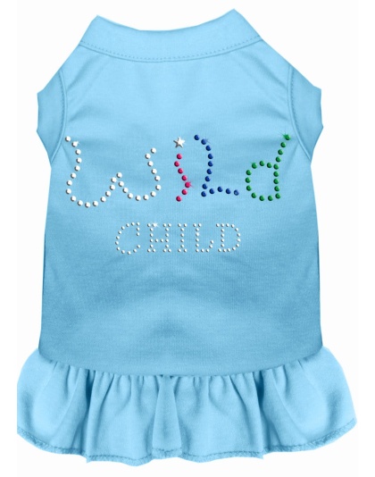 Rhinestone Wild Child Dress Baby Blue 4X