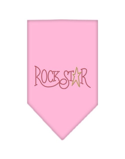 Rock Star Rhinestone Bandana Light Pink Large