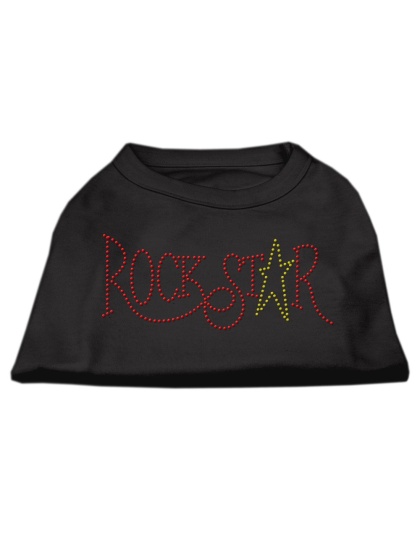 RockStar Rhinestone Shirts Black L