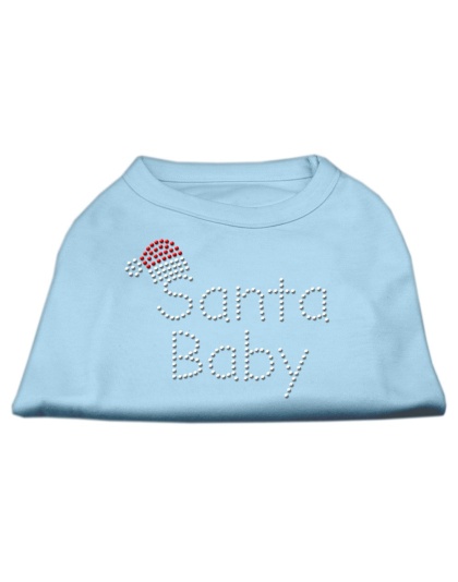 Santa Baby Rhinestone Shirts Baby Blue L