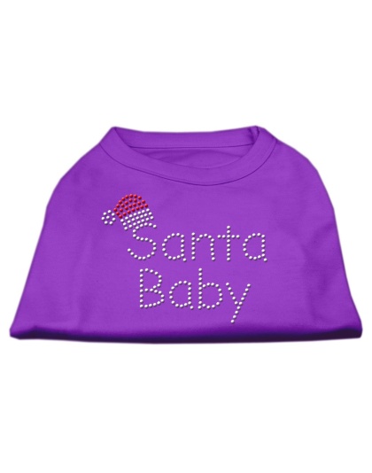 Santa Baby Rhinestone Shirts Purple L