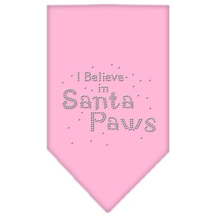 Santa Paws Rhinestone Bandana Light Pink Large