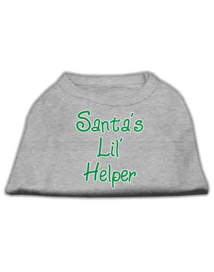 Santa's Lil' Helper Screen Print Shirt Grey Lg