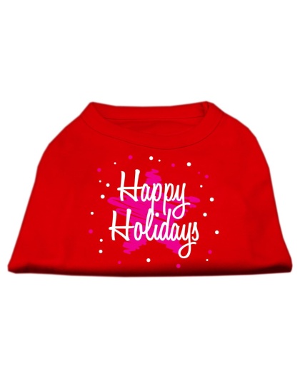 Scribble Happy Holidays Screenprint Shirts Red L