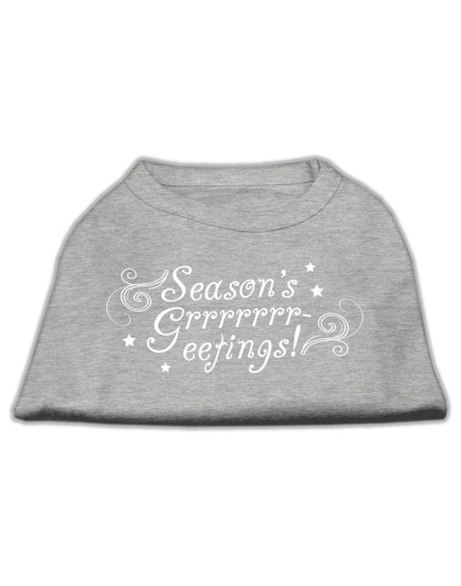 Seasons Greetings Screen Print Shirt Grey L