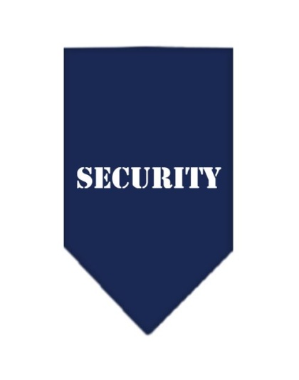 Security Screen Print Bandana Navy Blue large