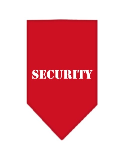 Security Screen Print Bandana Red Large