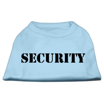 Security Screen Print Shirts Baby Blue w/ black text Lg