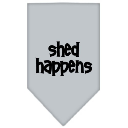 Shed Happens Screen Print Bandana Grey Large