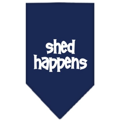 Shed Happens Screen Print Bandana Navy Blue Large