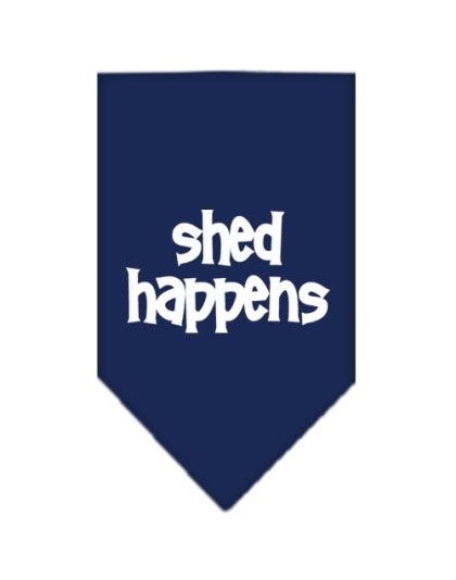 Shed Happens Screen Print Bandana Navy Blue Large